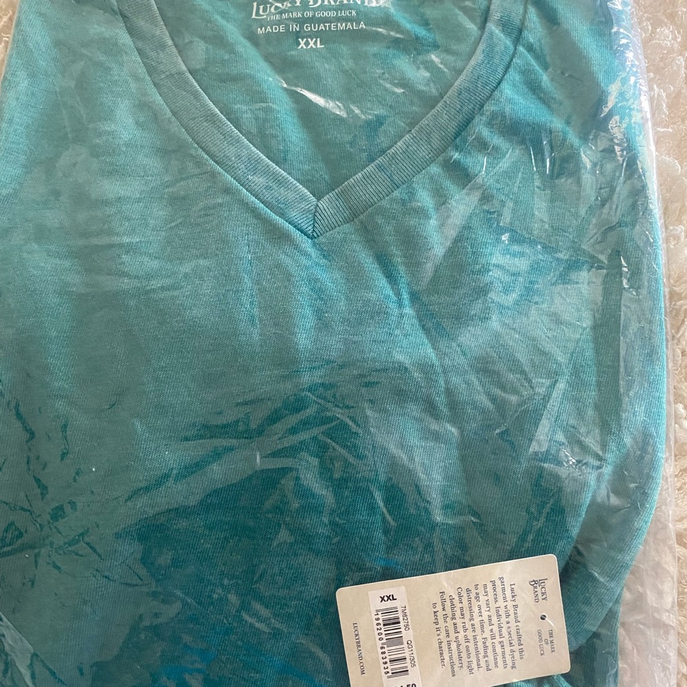 Lucky Brand XXL Teal Color Men’s Tee shirt